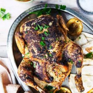 Sumac Roast Chicken With Couscous Stuffing