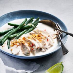 Chicken Poached In Coconut & Lime