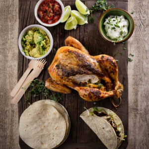 Chipotle Roasted Chicken Tacos