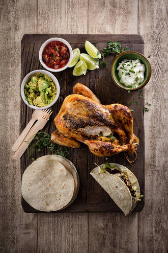 Chipotle Roasted Chicken Tacos