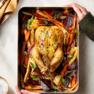 Honey Roasted Chicken with Root Vegetables