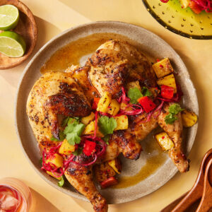 Charred Peri Peri Chicken with Spicy Pineapple Salsa