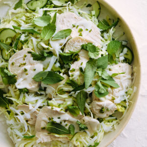 Coconut and Lemongrass Poached Chicken Salad (gf)