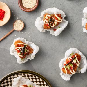 Korean Style Chicken Rice Paper Boats